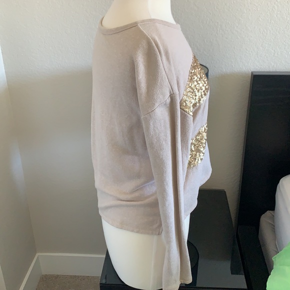 Xhilaration gold sequin striped top! - Picture 6 of 10